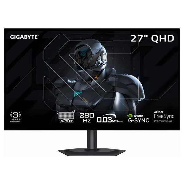 27" Gigabyte MO27Q28G WQHD 280Hz 0.03ms IPS Freesync And G-SYNC Compatible Gaming Monitor