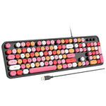 Retro Typewriter USB Wired Keyboard With Number Pad (Various)