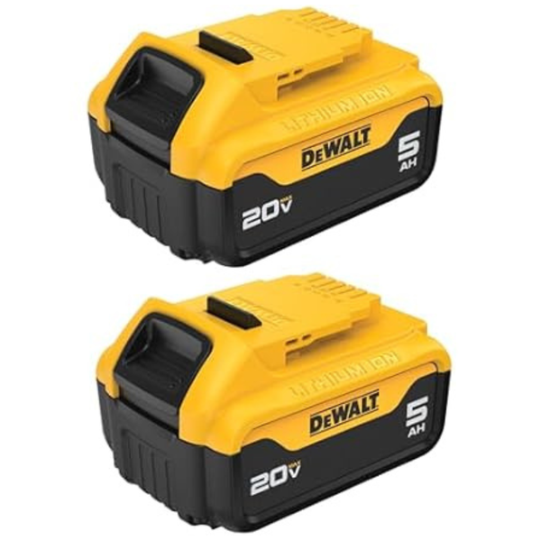 2-Pack 5.0Ah Dewalt 20V MAX XR Premium Lithium-Ion Batteries