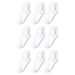 9-Pairs Amazon Essentials Girls' Cotton Blend Ankle Socks