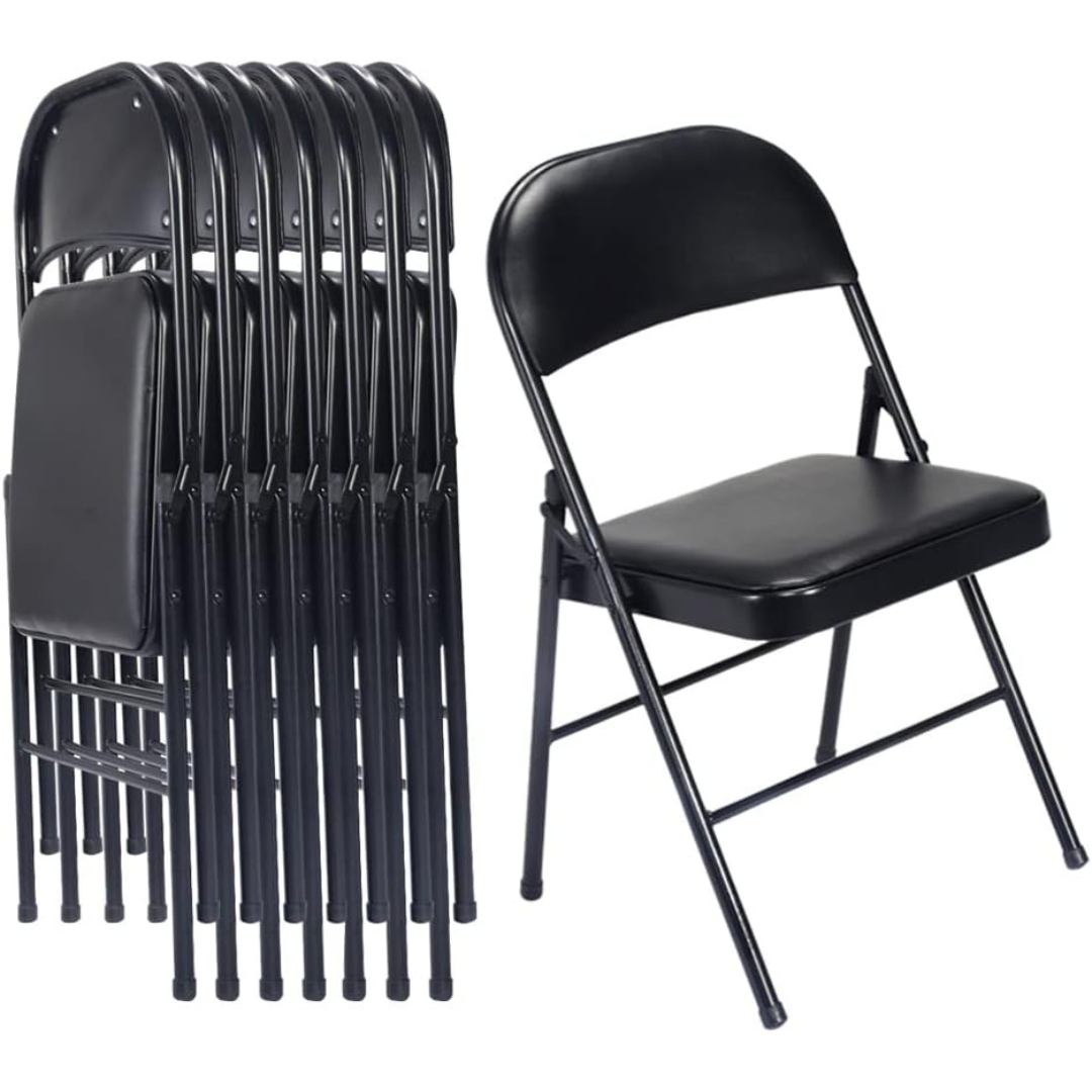6-Pack Karl Home Portable Steel Frame Folding Chairs (330 lb Capacity )