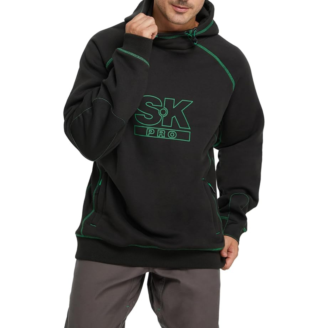 Men's Fleece-Lined Pullover Sweatshirt With Zip Pockets