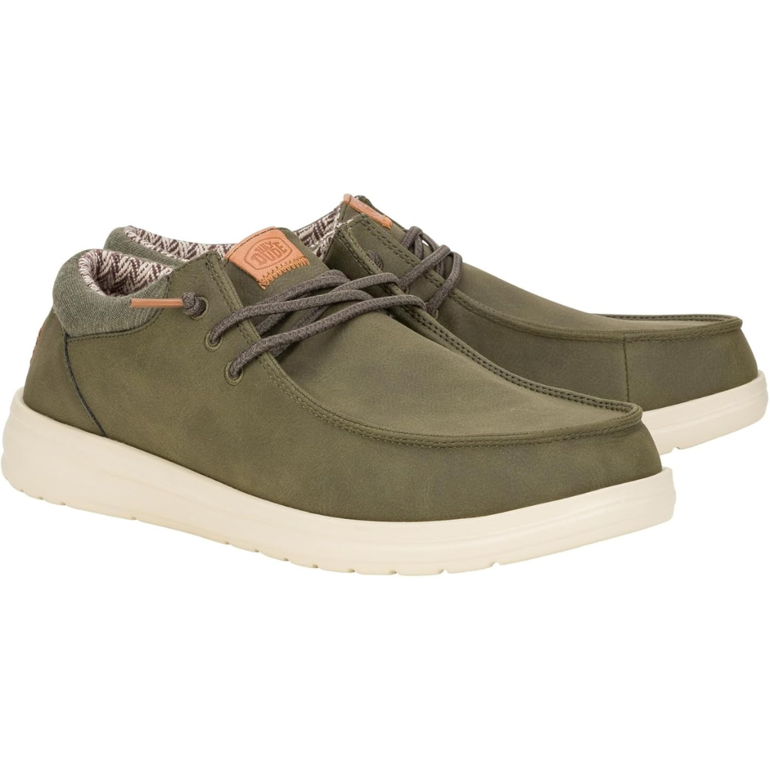 Heydude Men's Paul Classic Olive Lace Up Shoes