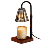 Adjustable Height Black Candle Warmer Lamp With 2 Bulbs