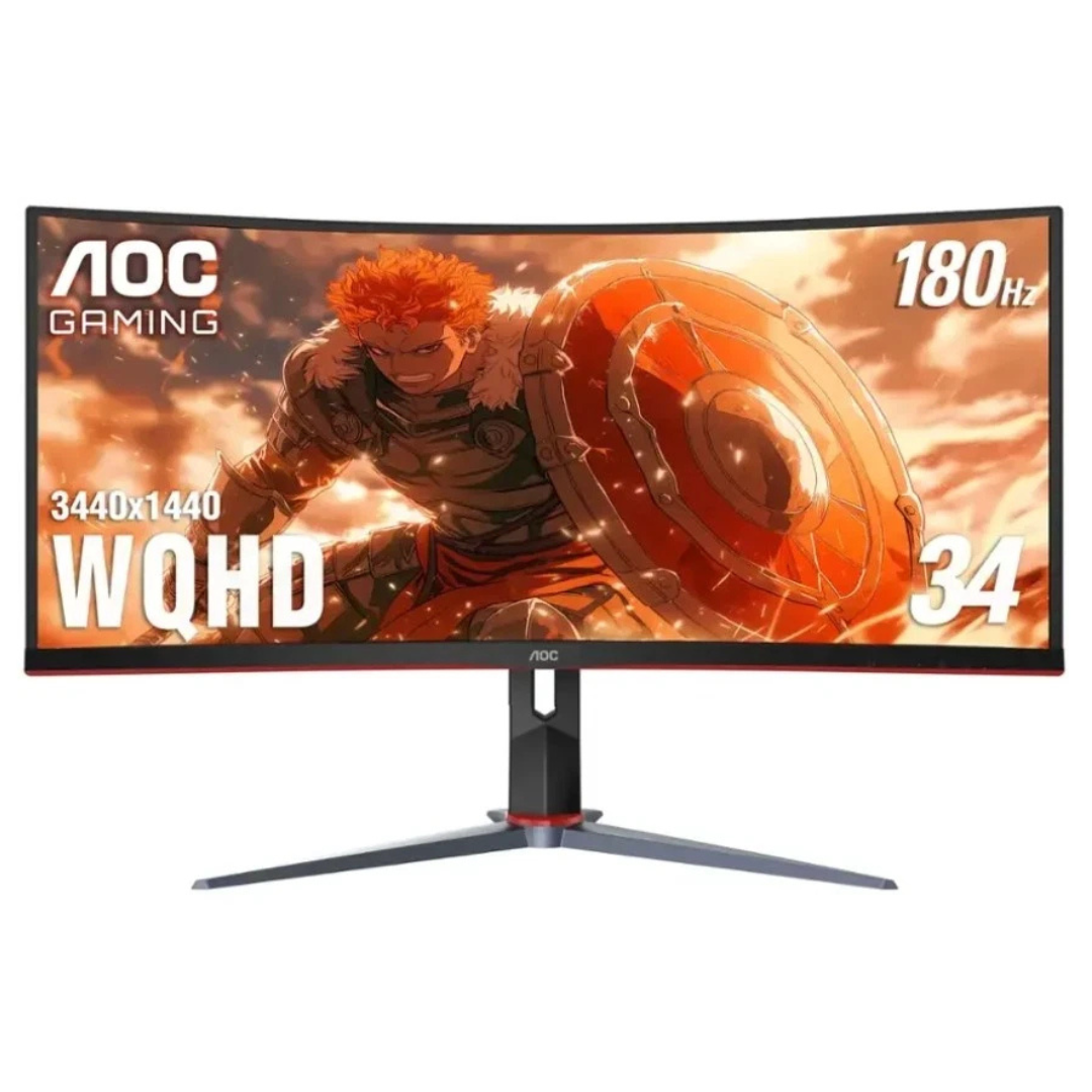 34" AOC CU34G2XP Curved WQHD 180Hz 1ms HDR VA Freesync Gaming Monitor [Certified Refurb]