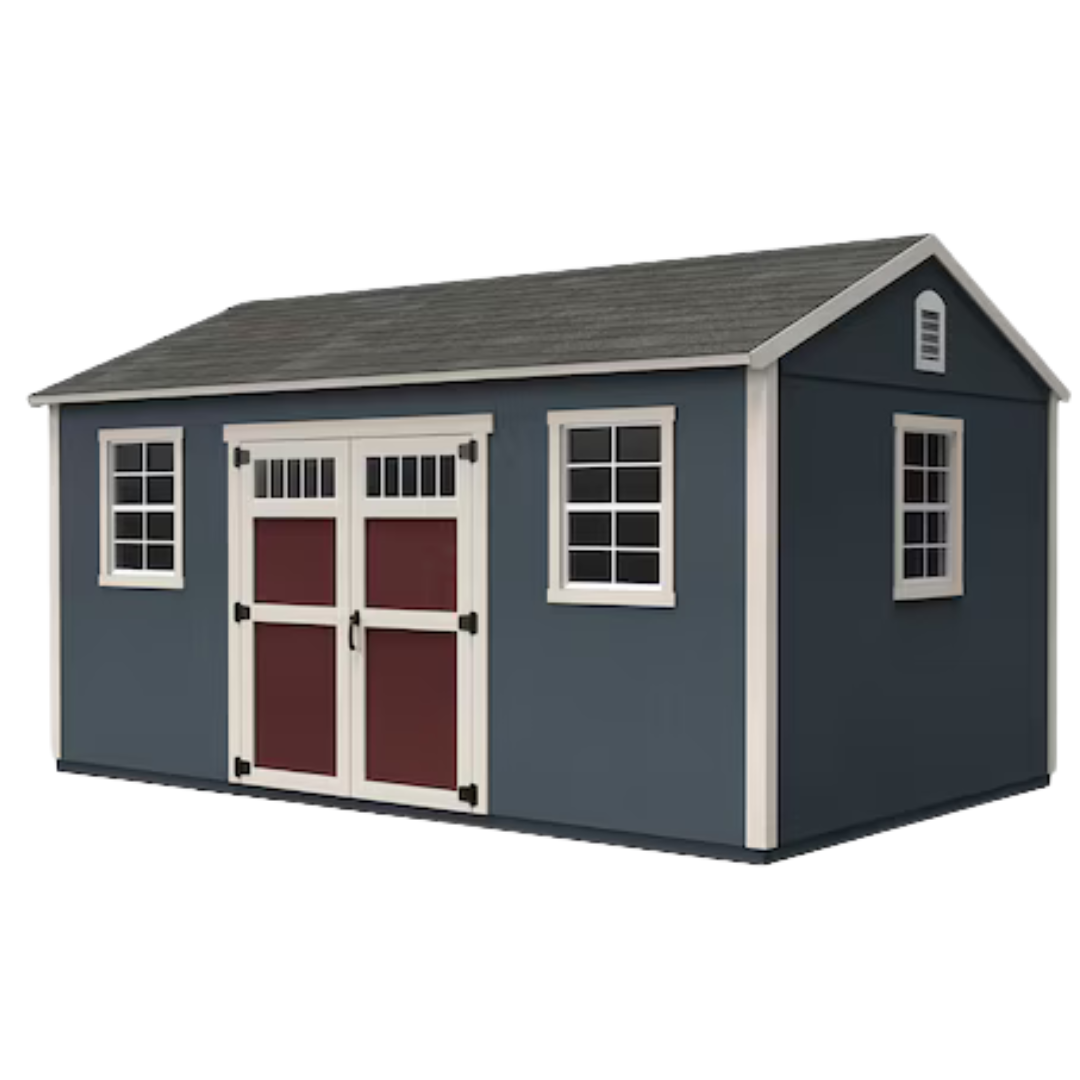16-ft X 10-ft Installed Wood Outdoor Storage Shed