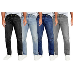 Blu Rock Men's Flex Stretch Straight Leg Jeans