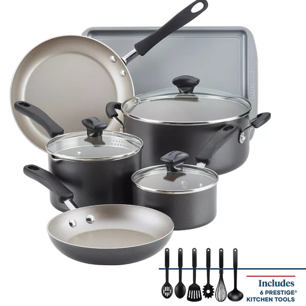 Farberware Cookstart 15-Piece DiamondMax Nonstick Cookware Set