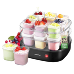 Nutrichef 17 Cup Automatic Yogurt Maker Reusable Cups With Lids