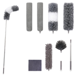 9-Piece Reusable Microfiber Extendable Feather Duster (30" To 100")