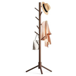 Aliphon Wooden Coat Rack Stand With 8 Hooks