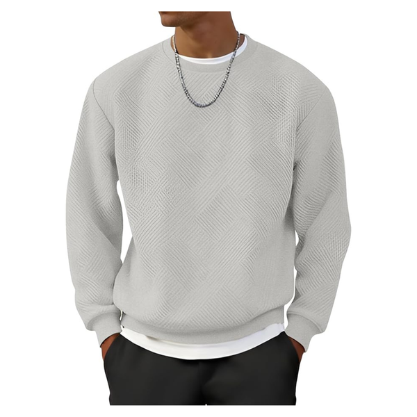 UOUA Men's Long Sleeve Crewneck Sweatshirt