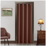 Privacy Blackout Brown Doorway Curtain 42" X 80"