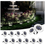 12-Pack Solpex 8 LED Waterproof Landscape Outdoor Solar Lights