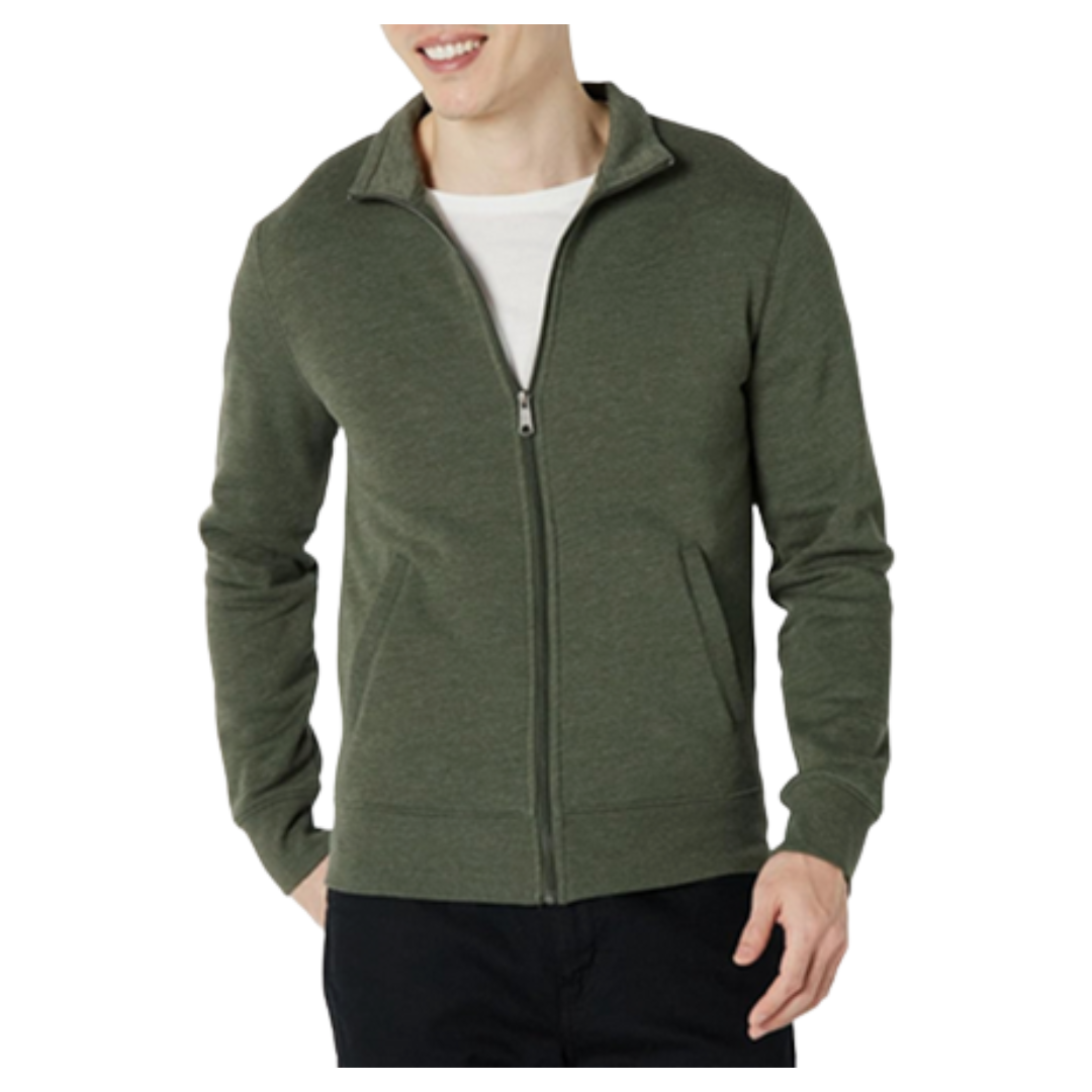 Amazon Essentials Men's Mock Neck Fleece Zip Up Sweatshirt (Colors)
