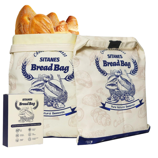 2-Pack 16.5" X 12.6" Reusable Beeswax Bread Bags