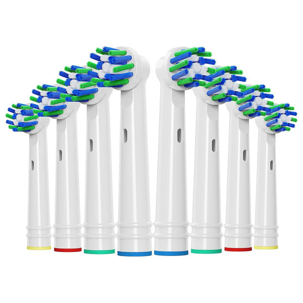 8 Pack Electric Toothbrush Heads With Medium Bristles (Various)