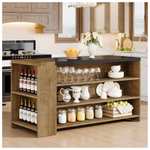 Wood 5-Tier Kitchen Island