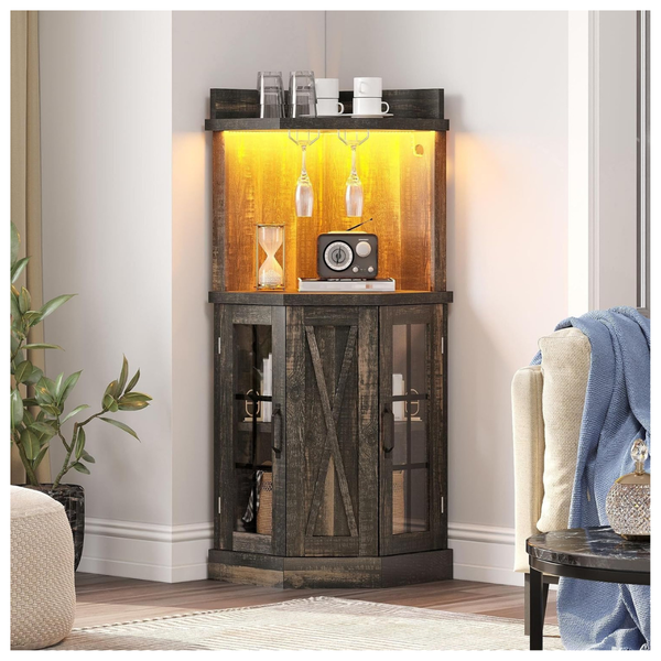 DWVO 53" Farmhouse Corner Wine Cabinet