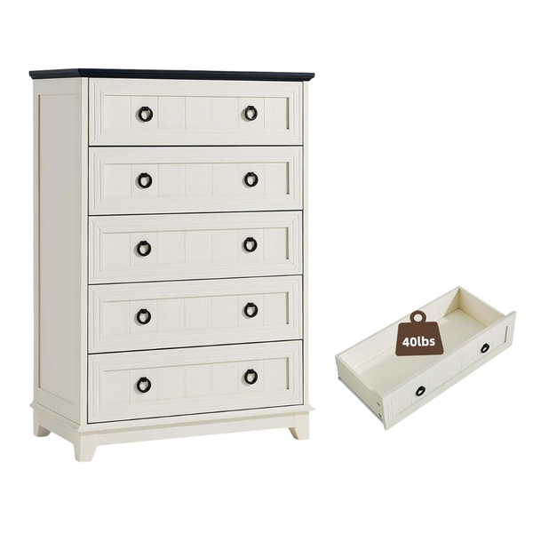 Joaxswe Farmhouse 5 Drawer Dresser