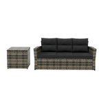 2-Piece WestinTrends Outdoor Three Seater Sofa W/Side Table (4 Colors)