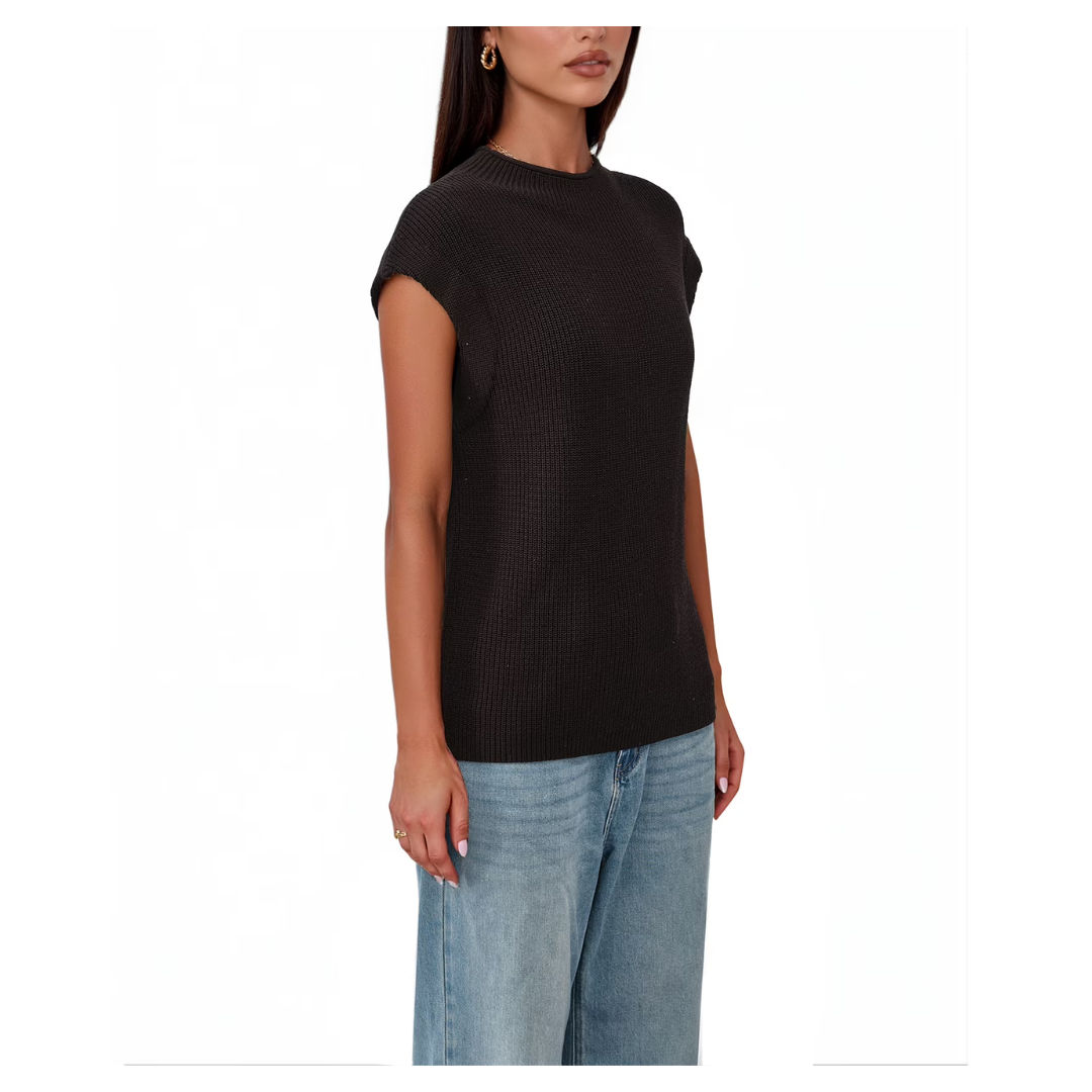 Women's Short Sleeve Mockneck Sweater (2 Colors)