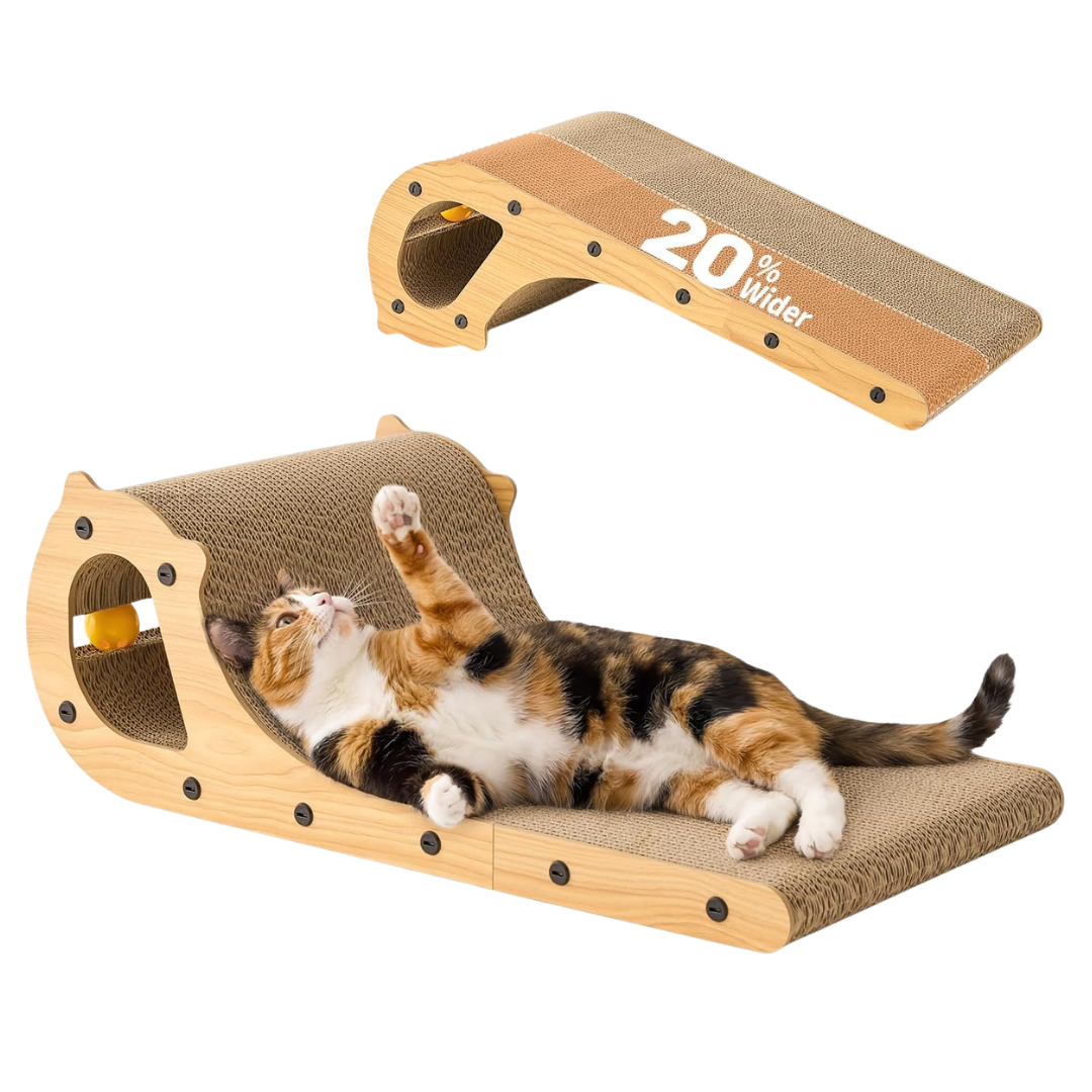 2-in-1 Double Sided Cardboard Cat Scratcher Bed (23.5"L X 13"W)
