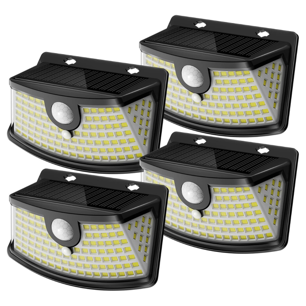 4-Pack Aootek Waterproof 120-LED Solar Motion Sensor Lights With Reflector
