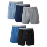 5-Count Hanes Men's Cotton Knit Comfortable Boxer Underwear (Various Size)