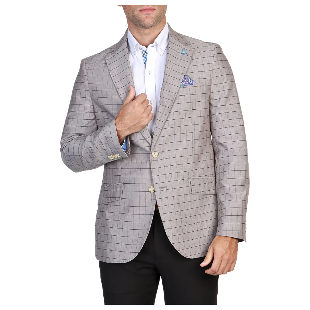 TailorByrd Men's Mini Windowpane Sport Coat