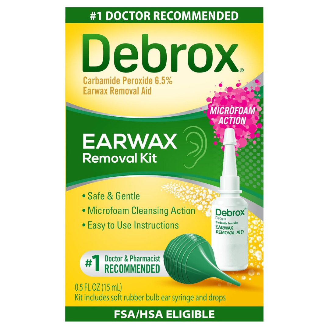 Debrox Ear Wax Removal Kit W/ 0.5Oz Carbamide Peroxide & Bulb Syringe