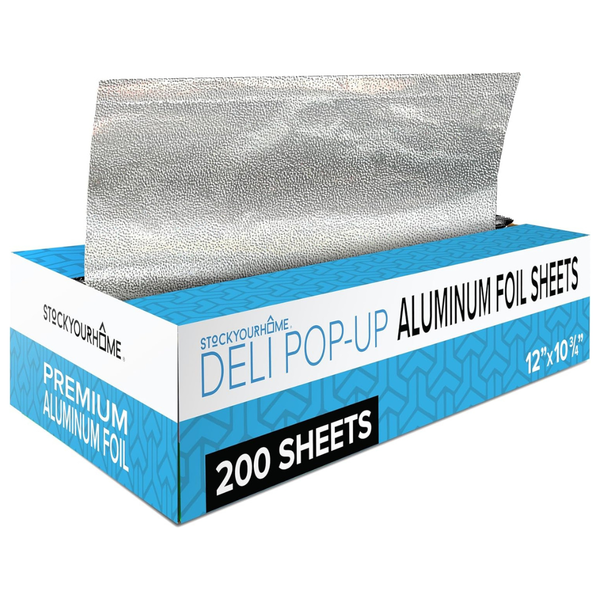 200-Count Stock Your Home Pre-Cut Pop-Up Aluminum Foil Sheets
