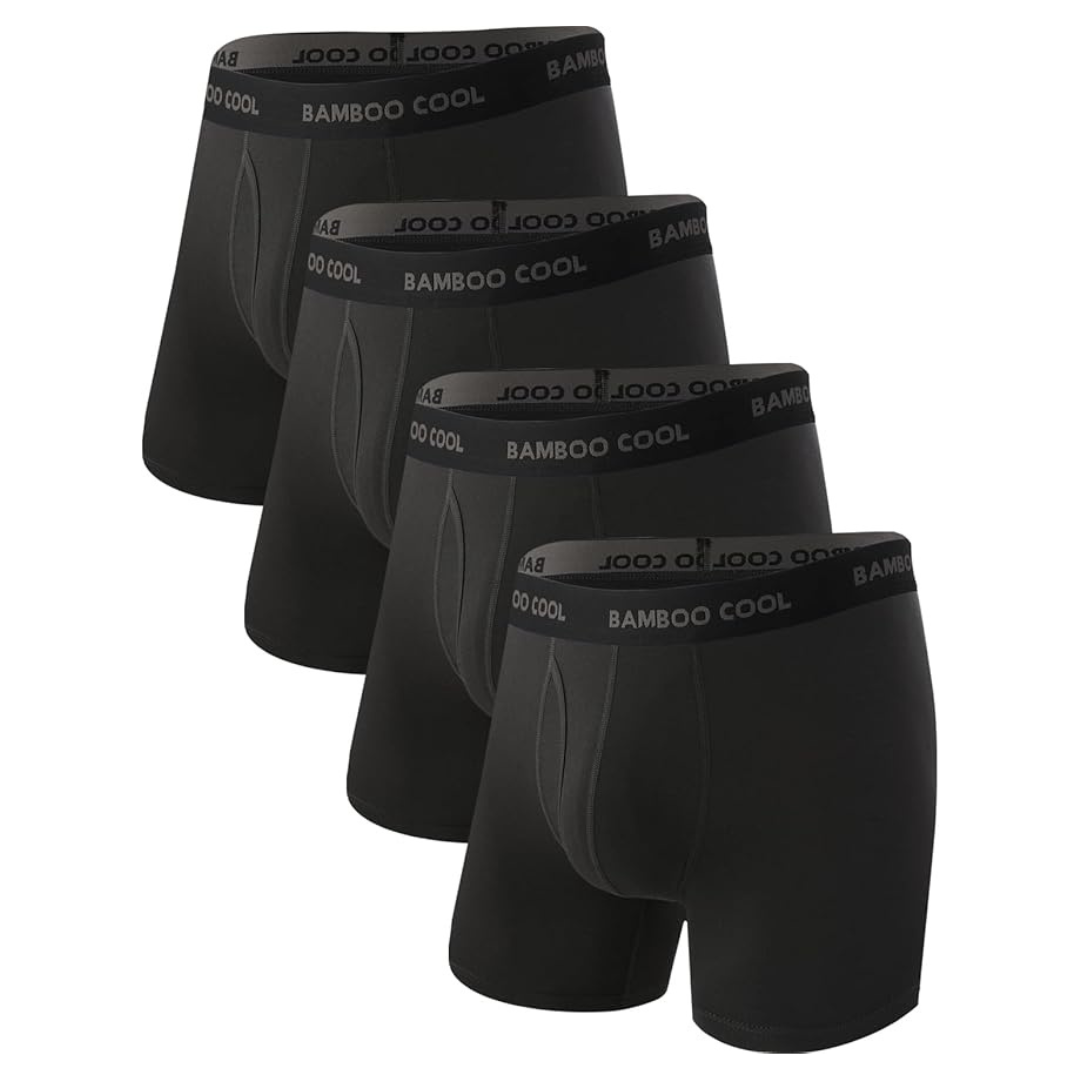 4-Pack Bamboo Cool Men's Breathable Boxer Briefs