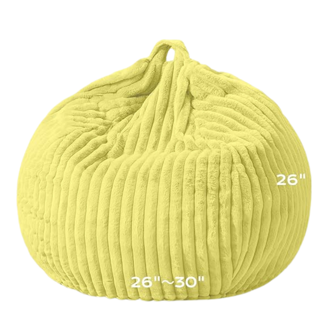 2Ft Small Memory Foam Filled Beanbag With Washable Plush Cover (Various)