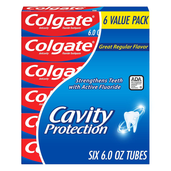 6-Pack Colgate 6oz Cavity Protection Toothpaste With Fluoride