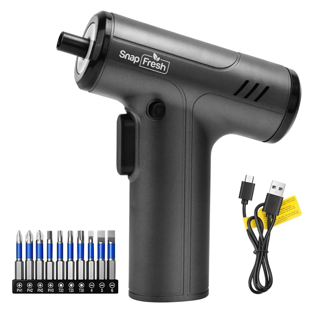 4V 4-Speed Adjustable Cordless Screwdriver Set With 10 Screwdriver Bit