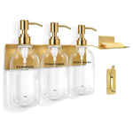 7-Piece 17oz Wall Mounted No Drill Shampoo Dispenser Set