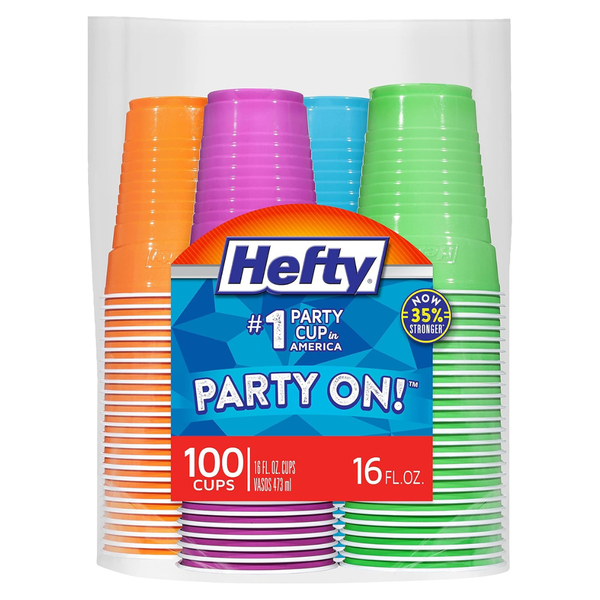 100-Count 16-Oz Hefty Party On Disposable Plastic Cups