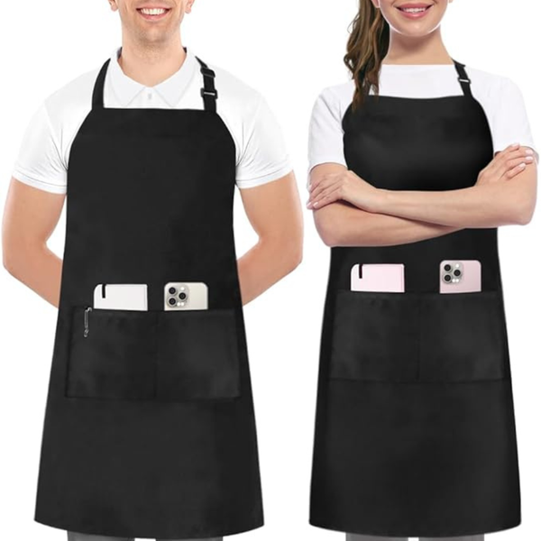 2-Pack Unisex Adjustable Water & Oil Resistant Chef Aprons