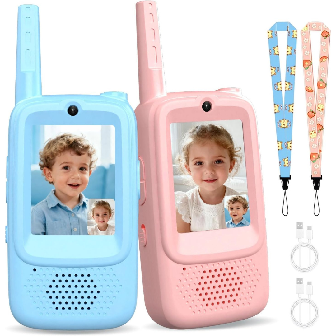 2-Pack Rechargeable Video Walkie Talkies For Kids