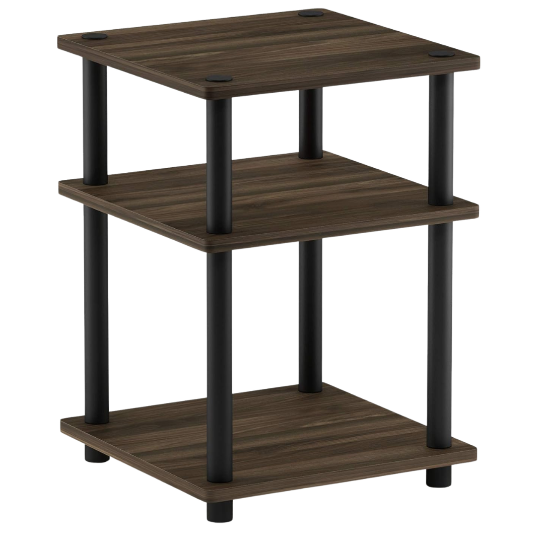 Furinno Turn-N-Tube 3-Tier Side Table With Open Shelves