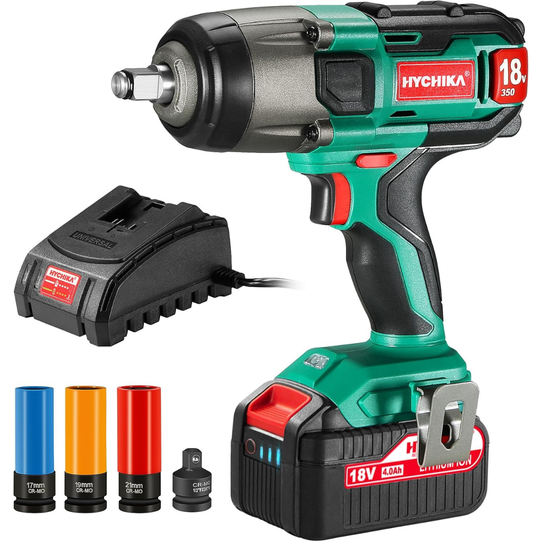18V Cordless Impact Wrench Kit With Battery & 3 Sockets
