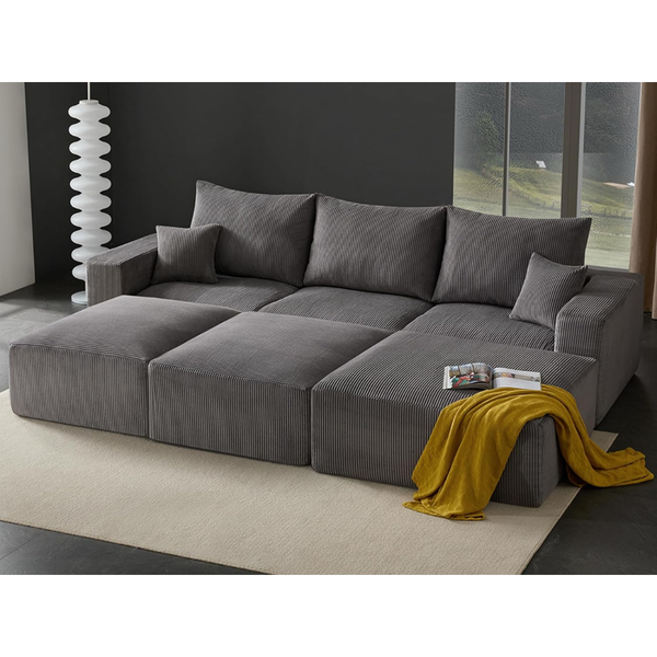Gericco 113'' Modular Sectional Cloud-Style Couch Sofa With Chaise