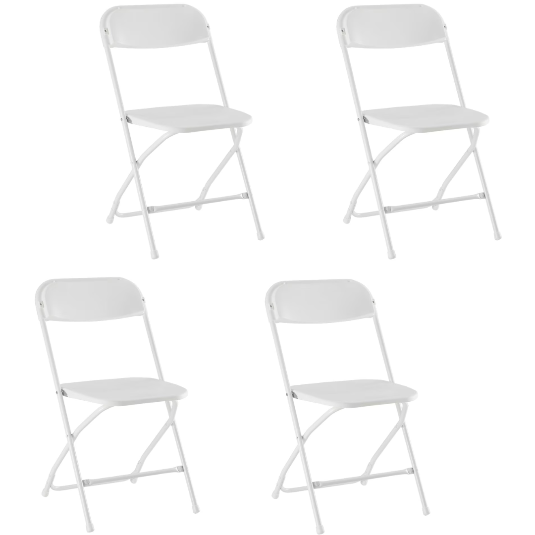 Set Of 4 Concetta Plastic Folding Chair (330lb Cap.) (2 Colors)