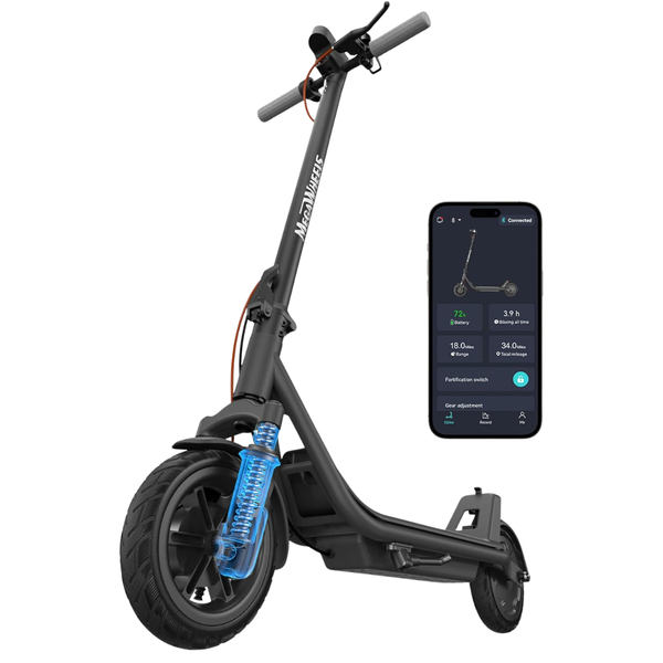 MEGAWHEELS 15MPH Electric Scooter With Smart APP, 31 Miles Range & 10" Tires