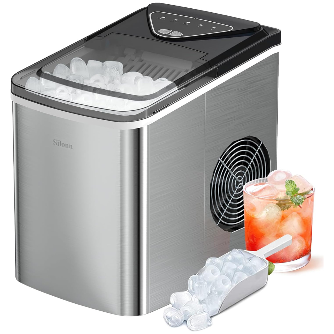 Silonn 26 lbs Portable Countertop Ice Maker Machine With Scoop