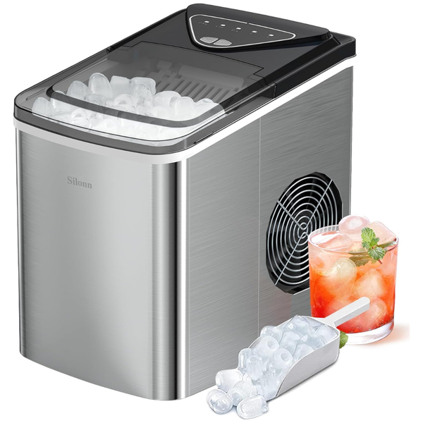 Silonn 26 lbs Portable Countertop Ice Maker Machine With Scoop