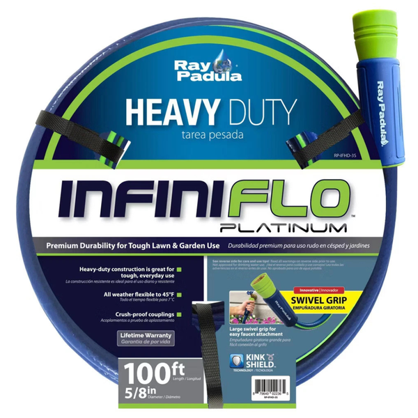 Ray Padula InfiniFlo 100ft Platinum Heavy Duty Garden Hose