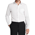 Traveler Collection Slim Fit Spread Collar Solid Dress Shirt