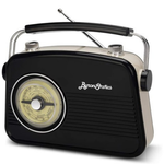 ByronStatics Portable Retro Vintage AM/FM Radio with Headphone Jack